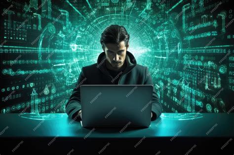 Joven hacker trabajando en su computadora