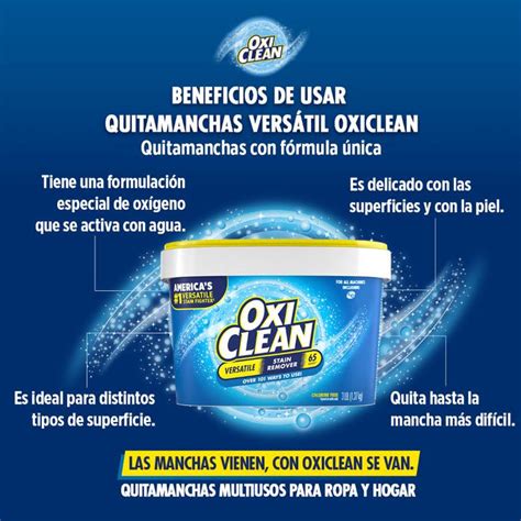 Tabla comparativa de usos de OxiClean en polvo