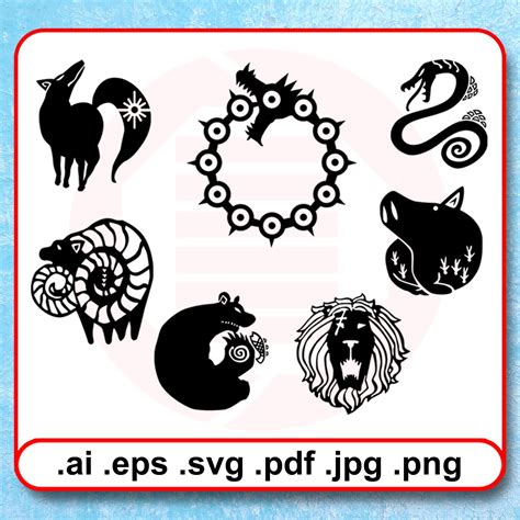 Símbolos de los Siete Pecados Capitales y los Diez Mandamientos