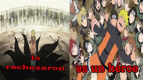 Naruto siendo aclamado como héroe