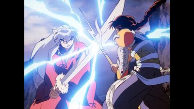Kōga e Inuyasha em confronto