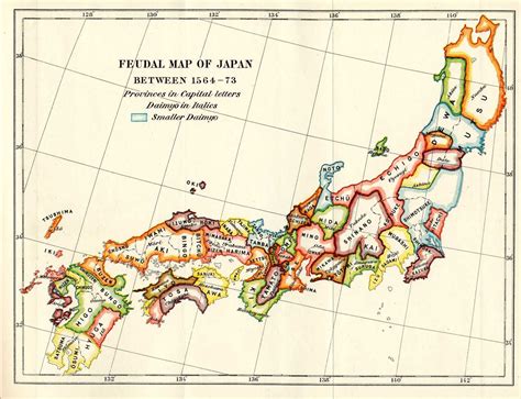 Mapa do Japão Feudal