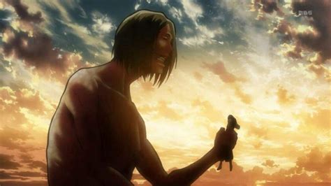 Eren observando a su madre ser devorada
