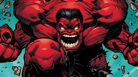 Ilustración de Red Hulk en combate