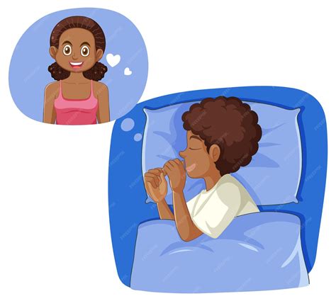 Representación artística de un chico soñando con otro chico.