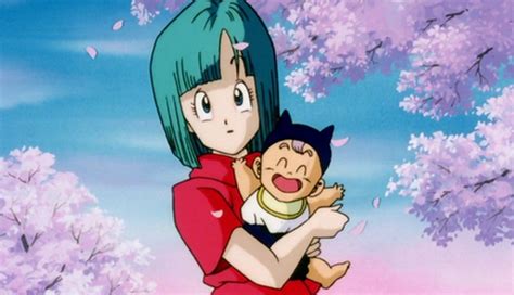 Trunks niño con su madre Bulma