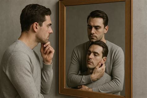 Representación artística de la soberbia como un espejo o narcisismo