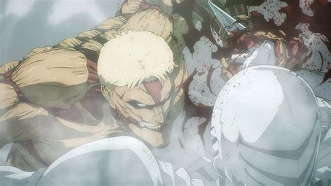 Reiner como aspirante a soldado en Attack on Titan