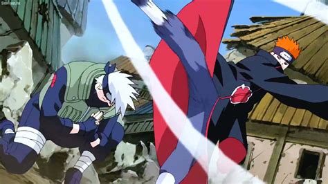 Kakashi Hatake luchando contra Pain
