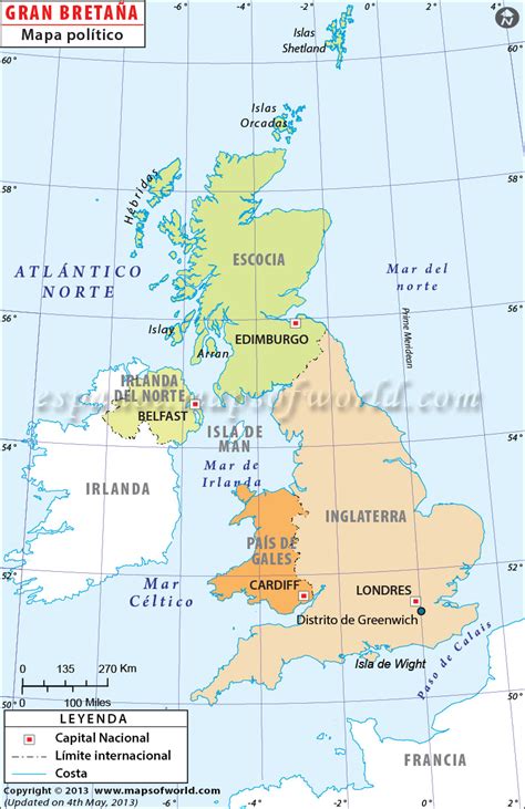 Mapa del Reino de Britania con la isla remota marcada