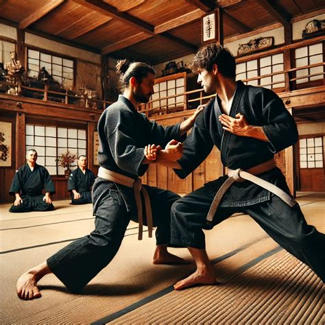 Escena de combate cuerpo a cuerpo estilo Taijutsu