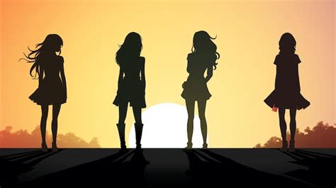 Chico y dos chicas en un escenario romántico