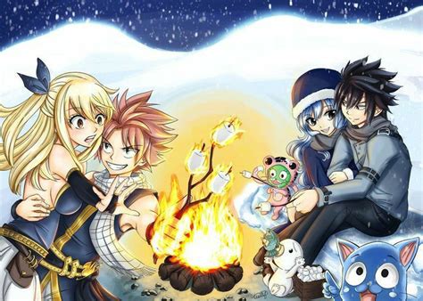 Ilustración de varias parejas de Fairy Tail
