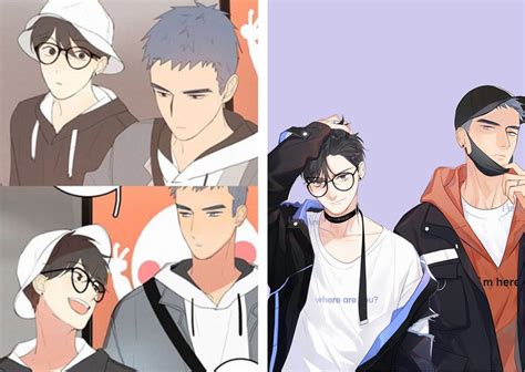 Ilustración de personajes de manga BL diversos