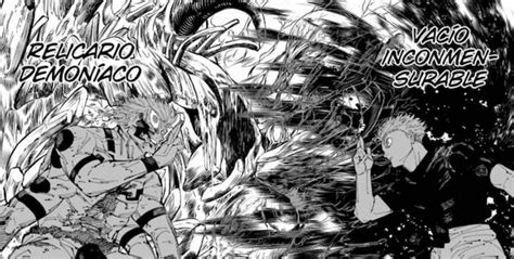 Ilustración de la batalla entre Yuta/Gojo y Sukuna