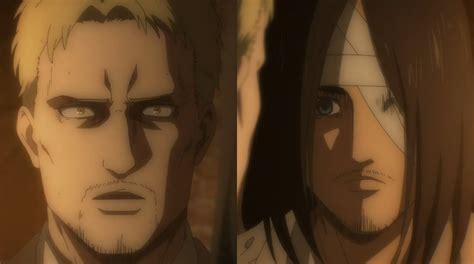 Reiner Braun y Eren Jaeger en batalla