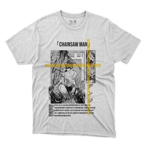Ejemplos de camisetas de Chainsaw Man con diferentes personajes