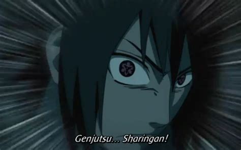 Sasuke usando Genjutsu en Naruto