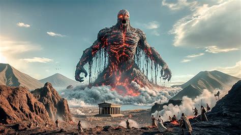Ilustración de la aparición del Titán Colosal y la destrucción de la muralla.