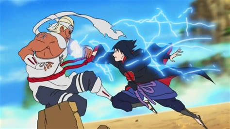 Killer Bee luchando contra Sasuke