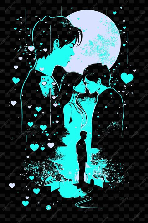 Ilustración de escenas románticas y sensuales de manga