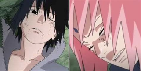 Sakura curando a Sasuke
