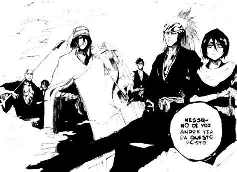 Ilustración de batalla intensa entre Shinigami y Quincy