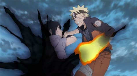 Ilustración de Naruto y Sasuke en su duelo final