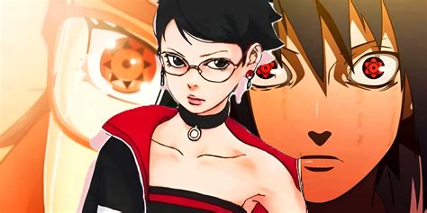 Sarada Uchiha consolando a Boruto