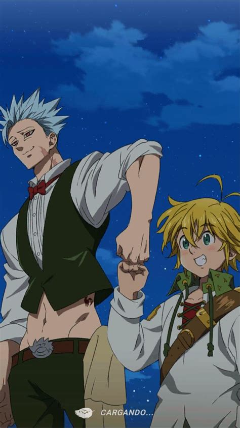 Meliodas y Ban chocando puños