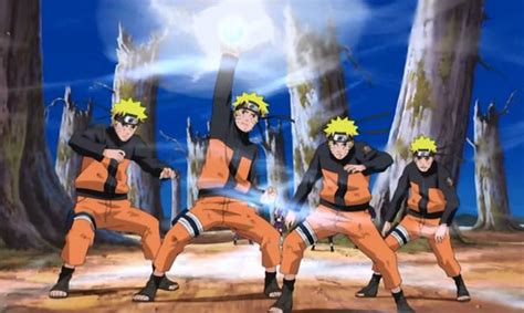 Ilustración de Naruto usando el Rasenshuriken
