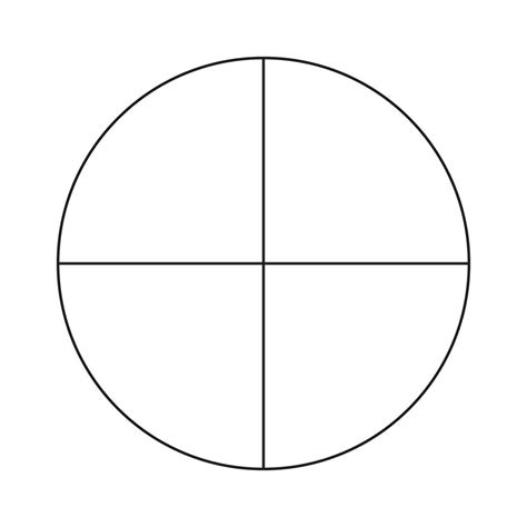 Círculo dividido en cuartos