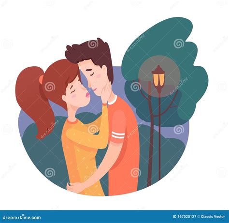 Ilustración de dos jóvenes besándose.