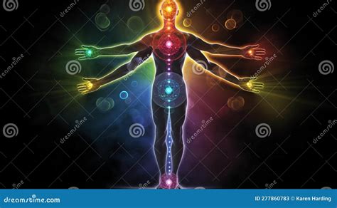 Diagrama de chakra distribuido entre clones