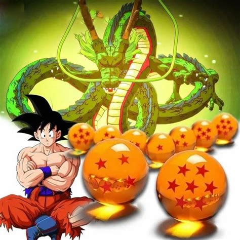 Son Goku y Bulma con las Esferas del Dragón