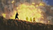 Asuma enseñando a Naruto sobre el chakra de viento