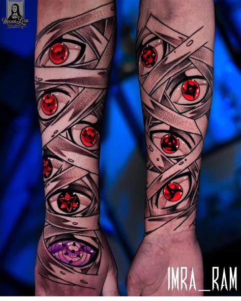 Tatuaje de Sharingan en la muñeca