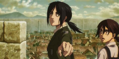 Ilustración de Gabi y Pieck discutiendo con Eren
