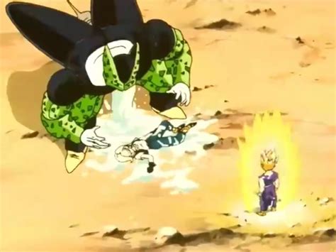 Cell vomitando a la Androide 18