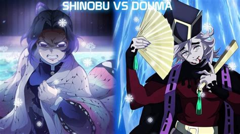 Ilustración de Shinobu Kocho luchando contra Doma
