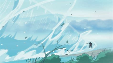 Un ninja usando la Técnica de la Gran Catarata (Suiton: Daibakufu no Jutsu)