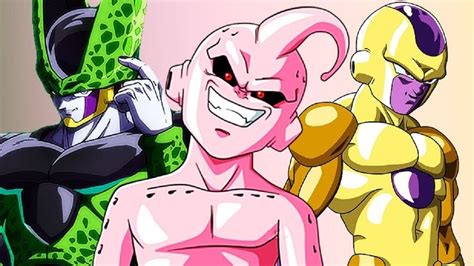 Ilustración de fanart de la fusión de Majin Buu, Freezer y Cell