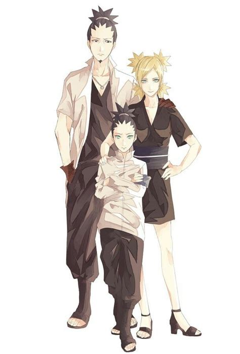 Família de Shikamaru: Shikamaru, Temari e Shikadai
