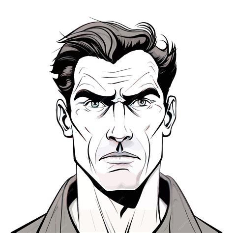 ilustración de un personaje de webtoon con expresión seria
