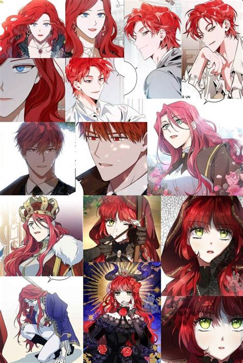 Ilustración de un personaje de manhwa con un diseño de villano complejo