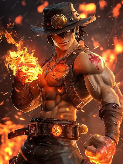 Ace utilizando sus poderes de fuego