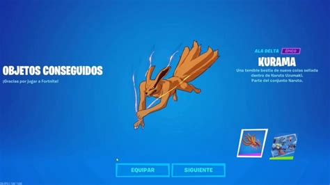 Ilustración del ala delta de Kurama en Fortnite