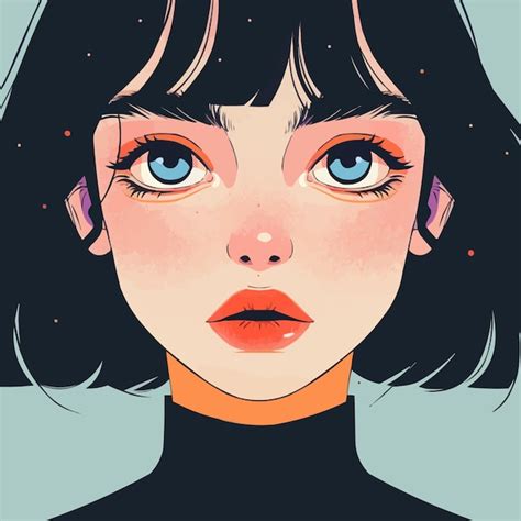 Ilustración de personajes de manga shojo con ojos grandes y expresivos