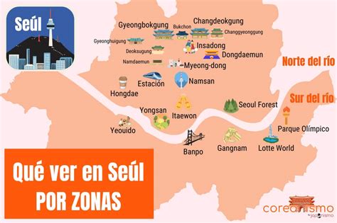 Mapa de Seúl destacando la estación de Gwanghwamun