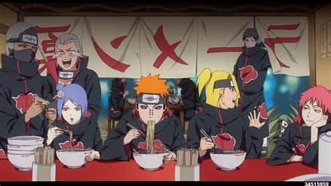 Ichiraku Ramen y los personajes discutiendo